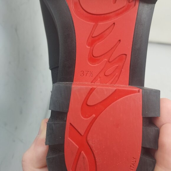 Christian Louboutin Black CL Chelsea Booty Lug Boot - Picture 7 of 13